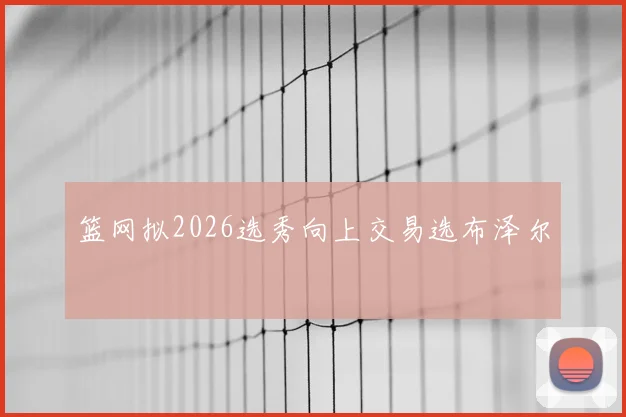篮网拟2026选秀向上交易选布泽尔